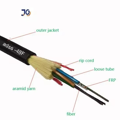 ADSS All Dielectric Self Supporting Fiber Optic Cable Max 96 Core ชุดเดียว