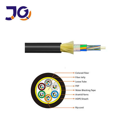 เสื้อเดียว Outdoor Aerial ADSS สายไฟเบอร์ออปติก 24 48 96 Core Span 100m