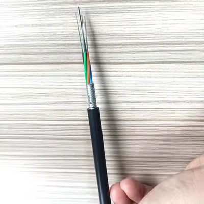 Outdoor GYTA Single Mode G652D Fiber Optic Cable 12 24 Core for Duct and Aerial Installation
