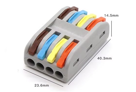 LED Lighting Wire Connector Quick 1-in-2-out Terminal Block 2-in-4-out Wire Splitter 3-in-6-out Terminal Box สําหรับการใช้งานกลางแจ้ง