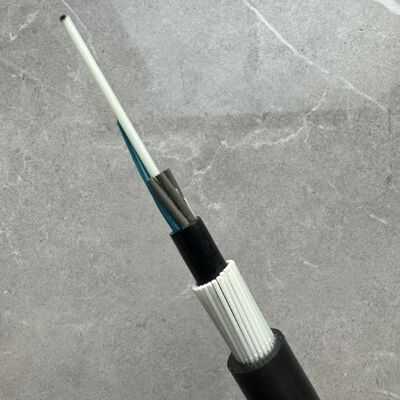 สายไฟเบอร์ออปติก GYFTY83 เสริมแรง FRP ป้องกันหนู 12 24 48 คอร์