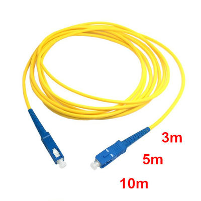 สายแพตช์คอร์ดไฟเบอร์ออปติก SC APC เป็น SC UPC หุ้ม LSZH เส้นใยเดี่ยว ความยาว 1ม 2ม 3ม สายจัมเปอร์ FTTH