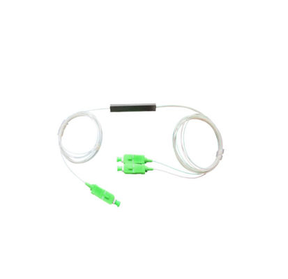 อุปกรณ์เสริมไฟเบอร์ออปติก ISO9001 โหมดเดียว SC / UPC SC / APC 1x2 Plc Splitter