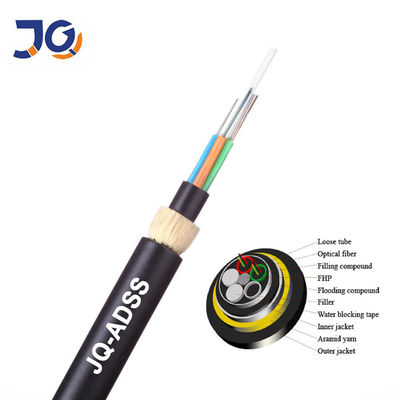 Adss Kevlar Yarn 24 Core Multimode Fiber Optic Cable