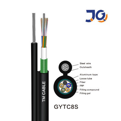 Jiqian overhead outdoor 48 core fig 8 สายไฟเบอร์ออฟติก คาบอลรองรับตัวเอง