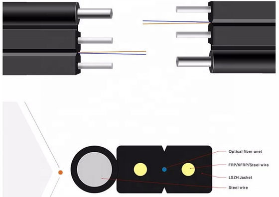 20kgs / Km G657A1 FRP FTTH Optical Fiber Cable