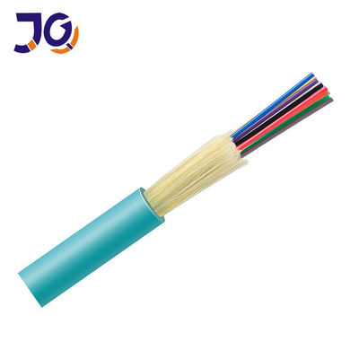 GJFJV10 24 Core Multimode Indoor Fiber Optic Cable OM1 OM2 OM3 LSZH เครือข่ายกิกาบิต