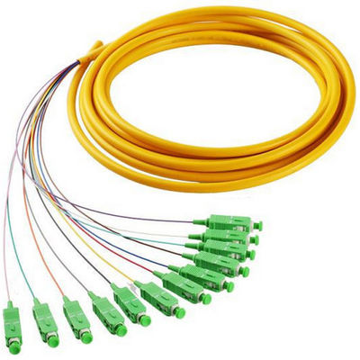 OEM FTTH 62.5 / 125um ไฟเบอร์ SC APC Pigtail