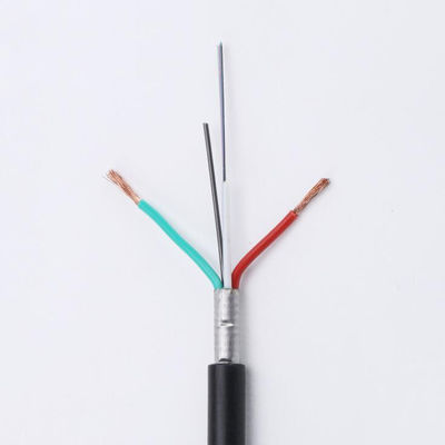 สายไฟทองแดง 2 สาย 12 Core OPLC Hybrid Optical Fiber Cable