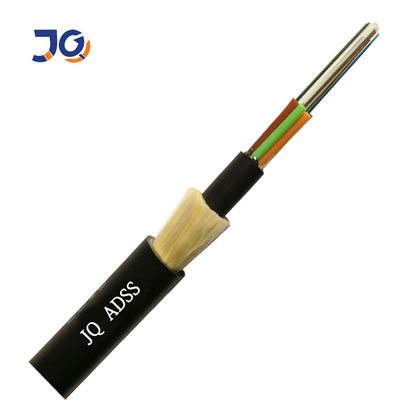 12 48 96 Core ADSS สายเคเบิลใยแก้วนำแสงโครงสร้างท่อหลวมแบบควั่น