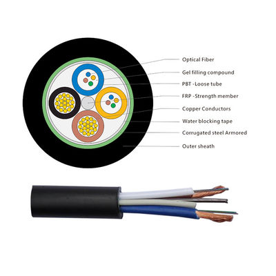สายเคเบิลใยแก้วนำแสง OPLC แบบไฮบริดพร้อมตัวนำทองแดงสำหรับ FTTH