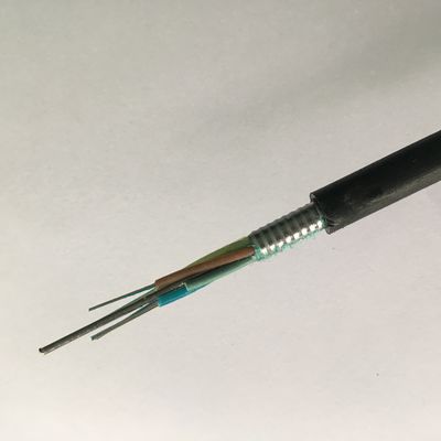 เทปอลูมิเนียม G652D สายเคเบิลไฟเบอร์ออปติกหุ้มเกราะโหมดเดี่ยว 6 แกน