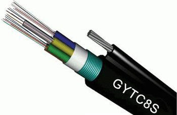 สายไฟเบอร์ออปติกแบบแขวน GYTC8S 48 คอร์ พร้อมลวดสลิง