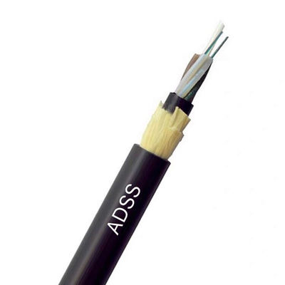 สายเคเบิลใยแก้วนำแสง ADSS แบบรองรับตัวเอง 12 Core 24 Core Span 100m
