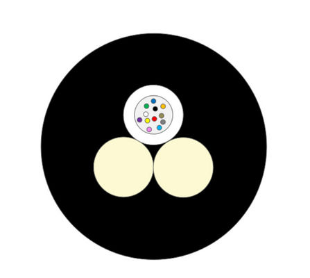 FTTH 12 Core ADSS วางสายไฟเบอร์ออปติก Stranded Loose Tube