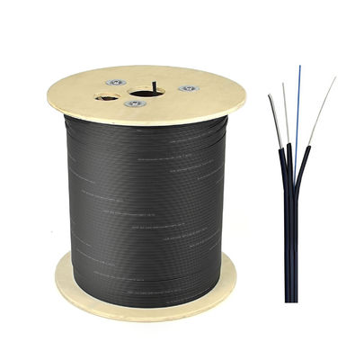 4 Core 657A1 สายเคเบิลวางสาย Ftth แบบแบนโหมดเดี่ยวพร้อม Messenger