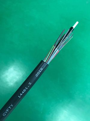 โรงงาน Jiqian OEM 12/24/48/96/144 Core GYFTY สายไฟเบอร์ออปติกกลางแจ้ง / ทางอากาศ