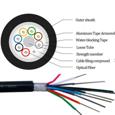 GYTA 196 Cores Communication Fiber Cable โครงสร้างที่กะทัดรัด