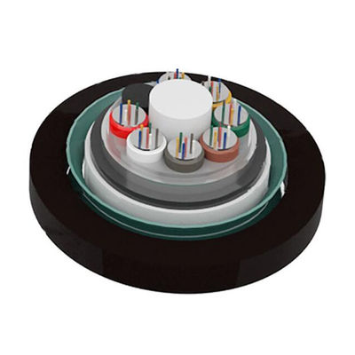 48 Core Pe Sheath Frp สายเคเบิลไฟเบอร์ออปติกหุ้มเกราะที่พันเกลียวหลวม Tube