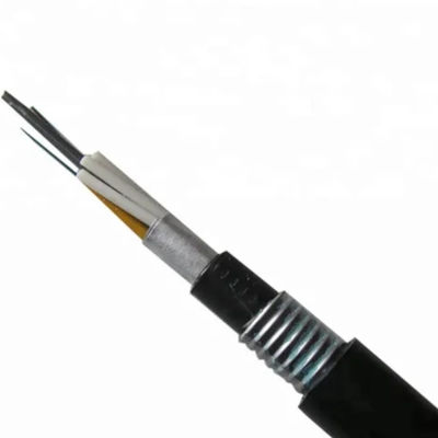 Double Sheath 24 Cores GYTA53 สายไฟเบอร์ออปติกใต้ดิน Single Mode