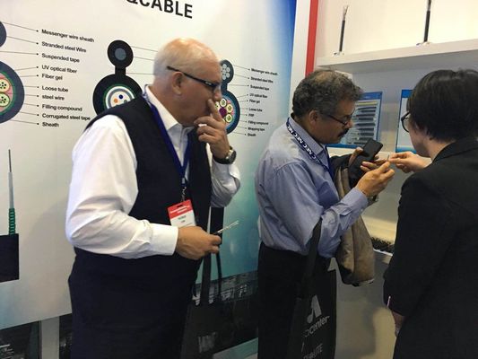 สายเคเบิลใต้ดินใยแก้วนำแสงป้องกันหนู GYFTY6363 ที่ไม่ใช่โลหะ