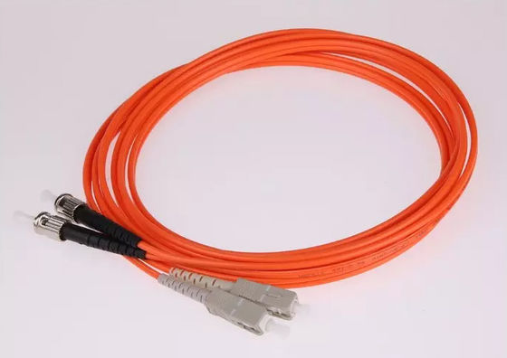 การปรับแต่ง FTTH Duplex OM3 Multimode 3.0mm สายไฟเบอร์ออปติก Patch Cord