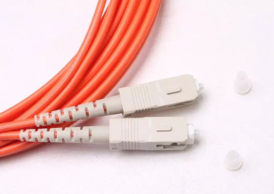 การปรับแต่ง FTTH Duplex OM3 Multimode 3.0mm สายไฟเบอร์ออปติก Patch Cord