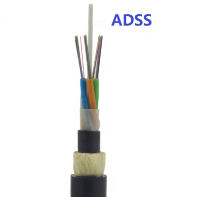 ADSS สายเคเบิลไฟเบอร์ออปติก 12 แกน โหมดเดียว กลางแจ้ง G652D G657A1