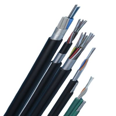 Outdoor 12 24 48 96 144 Core G652D Singlemode Armored Fiber Cable Duct Underground GYTS GYTA GYTA53 สายเคเบิลไฟเบอร์ออปติก