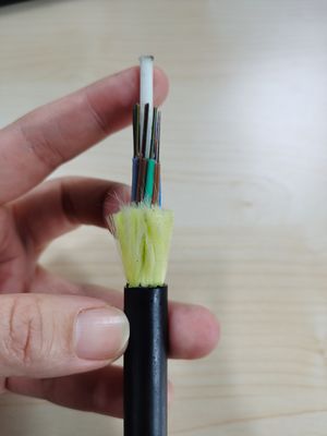 Overhead Single Jacket ทั้งหมด Dielectric Self Support ADSS Span 200m 12 24 48 Core Fibra Optic Cable