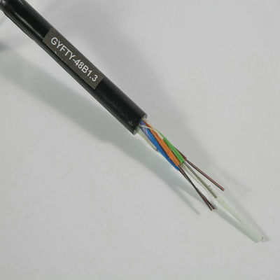 แจ็คเก็ต PE สายเคเบิลใยแก้วนำแสงกลางแจ้ง 2 ถึง 288 คอร์ GYFTY ควั่น1KM