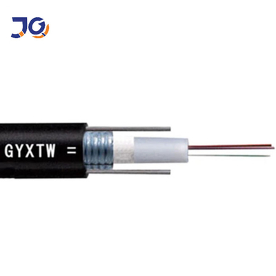 โหมดเดียวกลางแจ้ง G652D 4 6 8 12 16 24 แกนสายเคเบิลใยแก้วนำแสงหุ้มเกราะด้วยลวดเหล็กไฟเบอร์ออปติก gyxtw