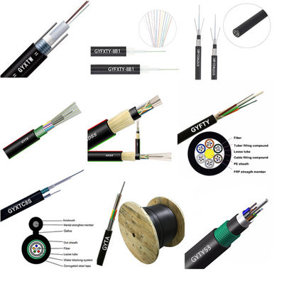 แจ็คเก็ต PE ไฟเบอร์ออปติกกลางแจ้ง GYXTC8Y