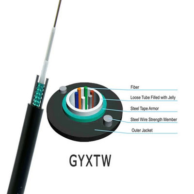 GYXTW เทปเหล็กหุ้มเกราะสายเคเบิลหลวม 24 Core Single Mode